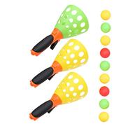 Toyvian 3 Pairs Toss Ball Set Throw Catch Game for Teens for Outdoor Parties and Sports Day Activities Safe Design for All Ages Random Color