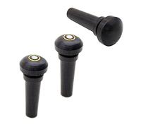 Toyvian 3 Pcs Violin Tail Plugs Ebony Black Fixing The Strap for DIY Your Violin with High Reliability and Elegant Design