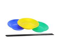 Toyvian 3 Set Rotating Juggling Plates Set with Hand Sticks for Circus Performance Plastic Discs for Skill Training Hand Eye Coordination Lightweight Portable Props for Street and Stage
