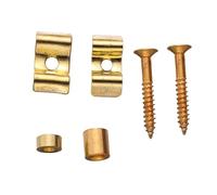 Toyvian 3 Sets Electric Guitar String Tree Buckle Locks for Bass and Electric Guitar, Iron Material with Screws Included, Golden Colour, Designed to Lessen Stress and Increase String