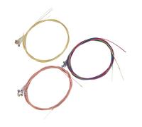 Toyvian 3 Sets Metal Folk Guitar Strings Replacement for Acoustic and Classical Guitars Assorted Colour Comfortable Play Strings Replacement Parts