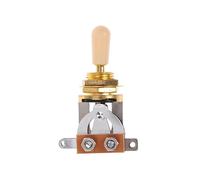 Toyvian 3-Way Guitar Toggle Switch Yellow Cap and Golden Head Electric Guitar Pickup Selector for Musicians and Luthiers