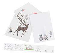 Toyvian 30 pcs Educational Finger Painting Cards for Fun and Creative Drawing Experience for Kindergarten Enhance Imagination Hands Skills