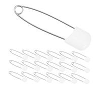 Toyvian 30 Pcs White Diaper Safety Pins for Cloth Diapers Multi-use and Easy to Use Reusable Pp Material Suitable for Baby and Parents Nappy Fasteners