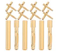 Toyvian 30 Sets Motor Banana Plug Banana Plug Connectors Brass 2.0mm Precision Excellent Conductivity for Rc Cars Airplanes Battery Motor