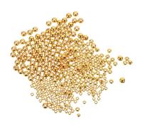Toyvian 300pcs Fishing Stopper Beads Set 3mm 4mm 5mm Gold Slotted Lure Beads for Fly Tying and Float Lure for Fishing Gear and Accessories