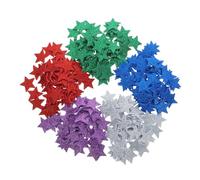 Toyvian 300pcs Glitter Foam Star Stickers Self Adhesive Decals for DIY Crafts Decorations Red Green Blue Purple Silver Stars for Scrapbooks Gift Boxes Phone Cases