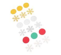 Toyvian 300pcs Snowflake Confetti Sprinkles Glitter Snowflake Paper Table Decorations for Christmas Party Red Green Gold Silver Winter Festive Scatter Lightweight DIY Photo Props for