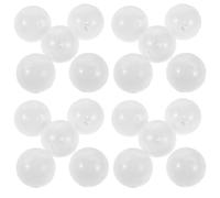 Toyvian 30pcs Baby Sound Insert Balls for Infant Plush Toys with Built-in Noise Maker, White Craft Bell Balls for Newborns and Toddler Sensory Play Accessories