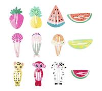 Toyvian 30pcs Colorful Animal Fruit Design Hair Clips Cute Barrettes for Girls for Parties Birthdays and Events Easy to Use Hair Accessories