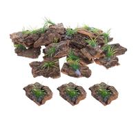 Toyvian 30pcs Cork Terrarium Background 2.16x2.04in Natural Cork Bark Backdrop Reptile Habitat Decor For Spider Lizard Turtle Beared Dragon