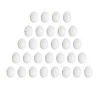 Toyvian 30Pcs Decorative Bird Eggs Plastic Simulation Filled with Water for Incubation and Pigeon Nest Adornments