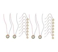Toyvian 30pcs Guitar Pickup Piezo Discs Sound Trigger Sensor Elements for Acoustic Instruments Easy Installation Enhance Sound Quality for Guitars and Drums