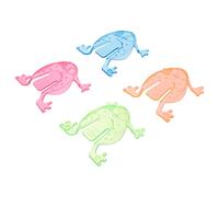 Toyvian 30pcs Jumping Frogs Toys for Kids Fun Plastic Frog Toys for Children for Indoor and Outdoor Activities for Family Bonding Random Color
