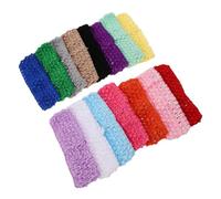 Toyvian 30pcs Knitted Elastic Hair Bandanas for Women and Teens Soft Breathable Crochet Headbands with Vibrant Colors Comfortable Stretchy Festival Accessories for Daily Wear and Halloween