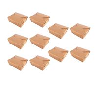 Toyvian 30pcs Kraft Paper Bento Boxes Food Packing Containers Portable Lunch Boxes for Picnic Use and Home Use in Khaki Colour