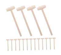 Toyvian 30pcs Mini Wooden Hammer for Natural Solid Wood Chocolate Cracking Tool Educational Small Wood Mallets for Cake Smash Party Favor Creativity and Coordination