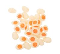 Toyvian 30PCS Miniature Boiled Egg Models for Pretend Play Educational Realistic Faux Eggs for Dollhouse Kitchen Decor Portable Role Playing Food Accessories for Creative Storytelling