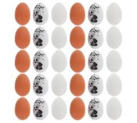 Toyvian 30pcs Miniature Easter Eggs Set Artificial Chicken Quail and Duck Eggs Resin Craft Decorations for Easter Party and DIY Photo Props