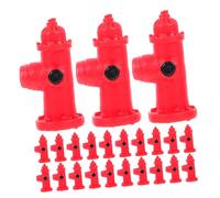 Toyvian 30pcs Miniature Resin Fire Hydrant Figurines Realistic Dollhouse Decor Micro Landscaping Props for Photography and Playing House Fire Hydrant Model Craft Supplies
