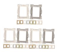 Toyvian 30pcs Miniature Resin Picture Frame Props Vintage Style Small Photo Frames for Display for Miniatures and Decorative Use