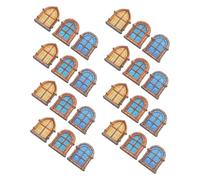 Toyvian 30pcs Miniature Wooden Window Frame Model for Dollhouse DIY Crafting Supplies Sustainable Wood Vintage Style Mini Window Decor for Play and Micro Landscape Accessories