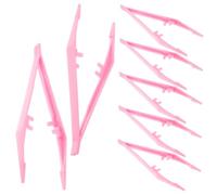 Toyvian 30pcs Outdoor Insect Tweezers Pink Plastic Science Exploration Tool for Preschool Fine Motor Skills Development and Nature Observation for Boys