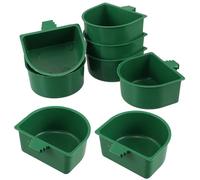 Toyvian 30pcs Plastic Parrot Feeding Bowls with Clamp Holder for Cage, Lightweight and Space Saving Bird Food Cups Suitable for Small Scale Bird Farms and Multi-pet Households