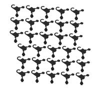Toyvian 30pcs Plastic Pet Clothes Hangers Small Black Puppy and Cat Coat Organizer Rack Space-saving Antislip Design for Closet Storage and Doll Apparel Display