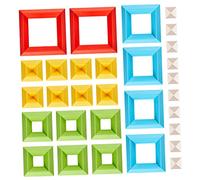 Toyvian 30Pcs Preschool Building Blocks for Stackable Geometrical Shape Safe Educational Play for Ages for Birthdays and Festivals
