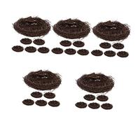 Toyvian 30pcs Rattan Decorative Bird Cage Nesting Material for Easter Craft Bird Nest Boxes Artificial Nest Ornaments Creative Desktop Decor