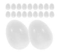 Toyvian 30pcs Realistic Plastic Fake Eggs for Cockatiels and Hens, High Simulation Bird Eggs Measuring 2.00x1.45x1.45cm, for DIY Crafts and Easter Hunts to Prevent Nest Disturbances