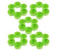 Toyvian 30pcs Reptile Feeding Bowl Green for Lizard Gecko Chameleon Hermit Crab Spider Frog Reptile Food Water Dish Plate Terrarium Use