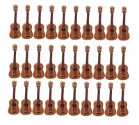 Toyvian 30pcs Resin Small Guitar Model Miniature Figurine with Realistic Design for Dollhouse Decor, Maintenance-free and Compact Portable Musical Instrument for Collectors
