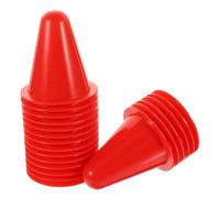 Toyvian 30pcs Roller Skate Cones Training Cones for Drills Plastic Stable Placement Stackable Red Agility Markers for Roller Skating Practice