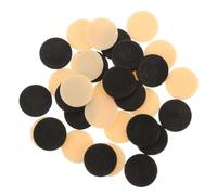 Toyvian 32 Pcs Plastic Checkers Pieces and Backgammon Chess Set Accessories, Beige and Black Board Game Counters for Family Gaming and Tournament Use