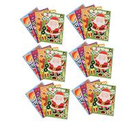 Toyvian 32 Sheets Christmas Puzzle Decals for Festive Snowman Santa Stickers Creative Xmas Decorative Stickers Easy to Apply for Holiday Party Favors and Birthday Return Gifts