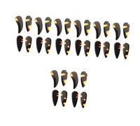 Toyvian 32pcs Guzheng Finger Picks Protectors for Musicians Comfortable Nail Covers for Guzheng Banjo and Guitar Playing