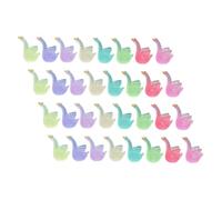 Toyvian 32pcs Luminous Miniature Swan Figurines Resin Micro Landscape Decor Glow in Dark Garden Ornaments for Fairy Garden Tabletop Display