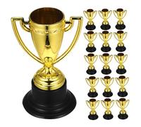 Toyvian 32pcs Mini Plastic Trophies for Lightweight Finish Small Participation Awards for Kindergarten Graduation Sports Competitions Party Favors and Bowling Basketball Football Games