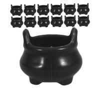 Toyvian 32pcs Miniature Cauldron Halloween Plastic Tiny Cauldrons for Haunted House Props and Micro Landscape Dollhouse Decorations