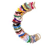 Toyvian 32pcs Soft Fluffy Bow Hair Bands Elastic Stretchy Headbands for Newborns Boy Girl Skin Friendly Comfortable Headband Decor with Wide Color Selection