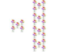 Toyvian 340pcs Realistic Mushrooms Miniature Decor for Garden Bonsai and Projects Multi Landscape Ornaments for Flower Pots Party Supplies and Cake Decoration