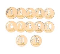 Toyvian 36pcs Boy Girl Birthday Blocks Newborn Blocks for Photography Commemorative Hollowed Growth Cards Monthly Cards Newborn Supplies Boy Girl Photo Props