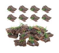 Toyvian 36pcs Natural Tree Bark Terrarium Background for Reptile Climbing Decor Irregular Bark Pieces for Lizard and Gecko Habitat Hiding and Climbing Platform