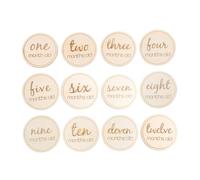 Toyvian 36pcs Newborn Cards Round Birth Month Number Photography Props Creative Boy Girl Keepsakes for Social Media Sharing Safe Material Design