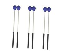 Toyvian 3pairs Medium Hard Yarn Marimba Mallets Beech Handle Percussion Sticks for Marimba Xylophone and Glockenspiel for Both Indoor and Outdoor Use