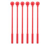 Toyvian 3pairs Plastic Mallets for Xylophone Percussion Sticks Long Handle for Boy Girl Music Learning and Orff Instrument Practice