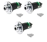 Toyvian 3pcs 1/4 Inch Guitar Audio Jack Socket Guitar Input/output Jack 6.35mm Socket for Acoustic/electric