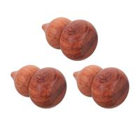 Toyvian 3Pcs 1Ml Wooden Car Essential Oil Roll-On Bottles with Hanging Gourd Design, Refillable Aromatherapy Diffuser Pendant for Vehicle Air Freshener, Portable Perfume Oil Roll-On Set